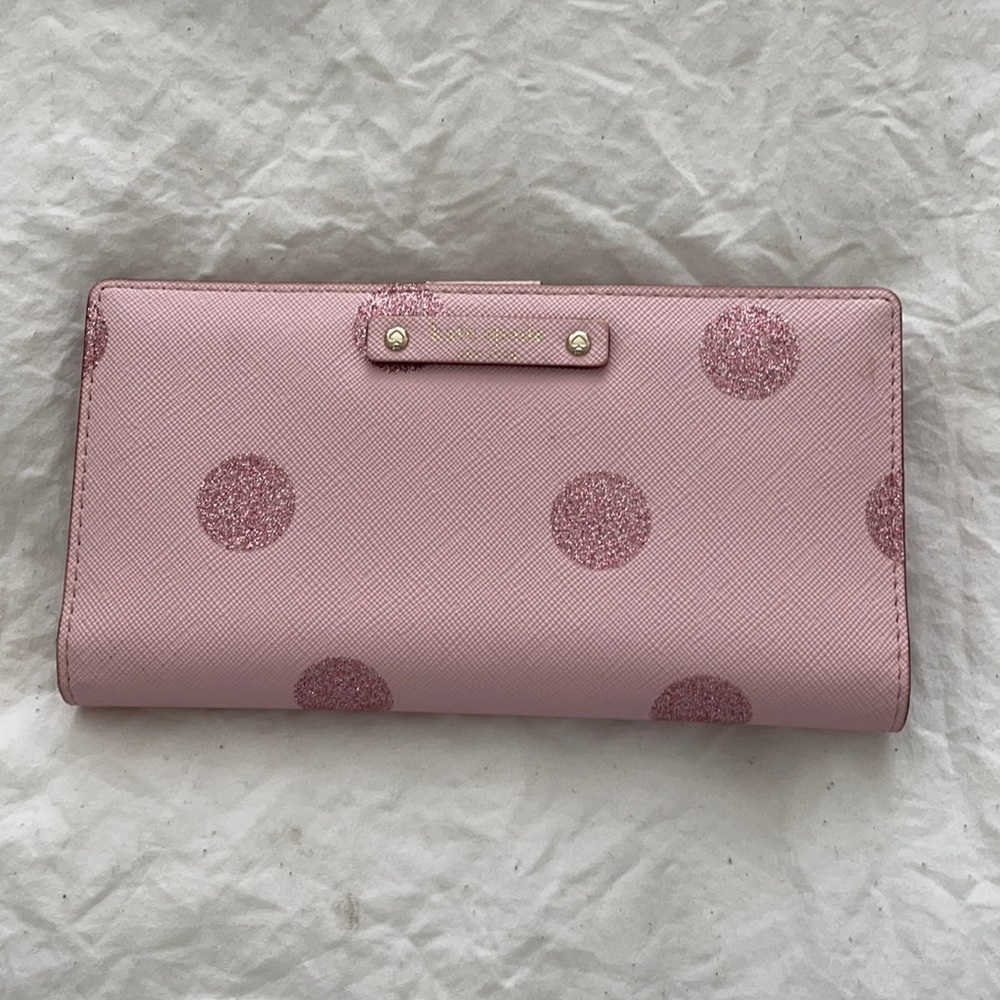 Pink polka dolt Kate Spade wallet